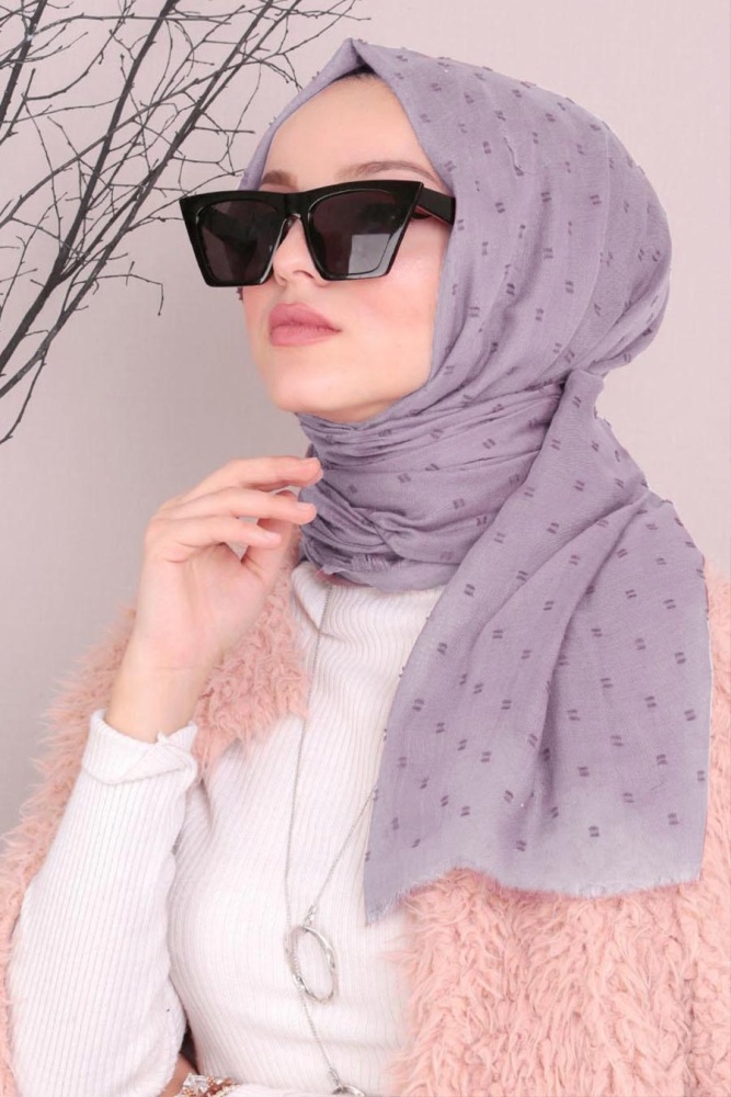 Lila Hijab Shawl 7470LILA - 1