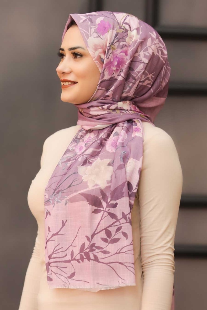 Lila Hijab Shawl 7565LILA - 1