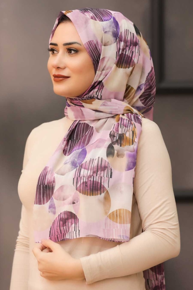 Lila Hijab Shawl 7568LILA - 1
