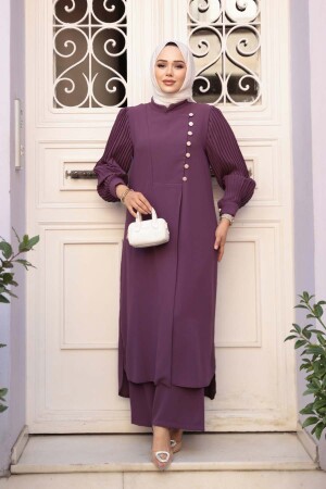 Lila Tesettür İkili Takım 7655LILA - 2