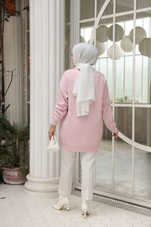 Lila Tesettür Triko Kazak Tunik 8824LILA - 4