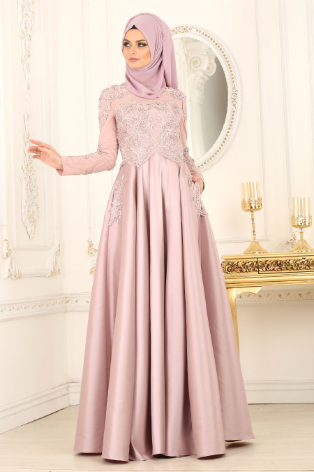Lilas - Nayla Collection - Robes de Soirée Hijab 45740LILA