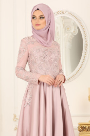 Lilas - Nayla Collection - Robes de Soirée Hijab 45740LILA - Thumbnail