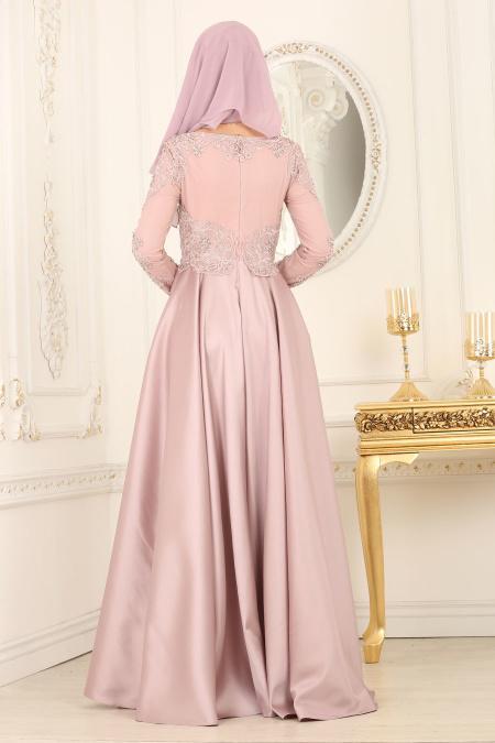 Lilas - Nayla Collection - Robes de Soirée Hijab 45740LILA - 3