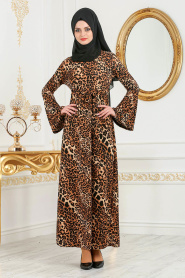 Léopard - Nayla Collection - Robe Hijab 1091LP - Thumbnail