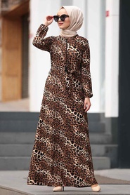 Léopard - Nayla Collection - Robe Hijab - 22920LP - Thumbnail