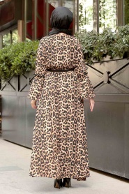 Léopard - Nayla Collection - Robe Hijab - 3743LP - Thumbnail