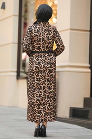 Léopard - Neva Style - Robe Hijab - 11024LP - Thumbnail