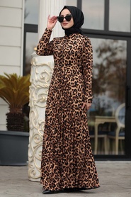 Léopard - Neva Style - Robe Hijab - 1453LP - Thumbnail