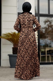 Léopard - Neva Style - Robe Hijab - 1453LP - Thumbnail