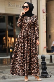Léopard - Neva Style - Robe Hijab - 3997LP - Thumbnail
