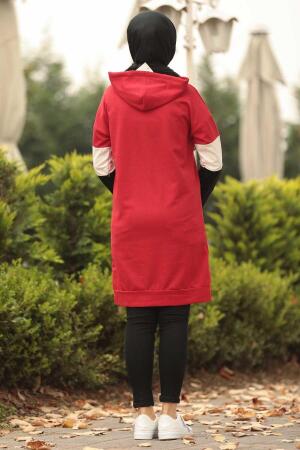  Love Yazılı Kırmızı Tesettür Sweatshirt 1160K - 2