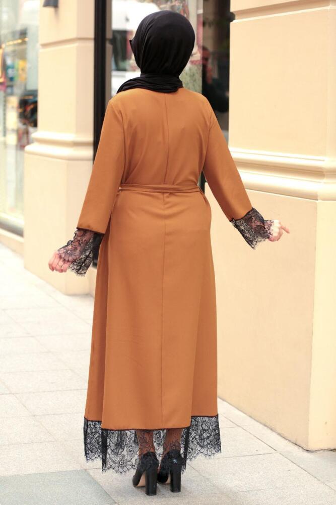 Marron Jaunatre- Nayla Collection - Robe Hijab 6129TB - 2
