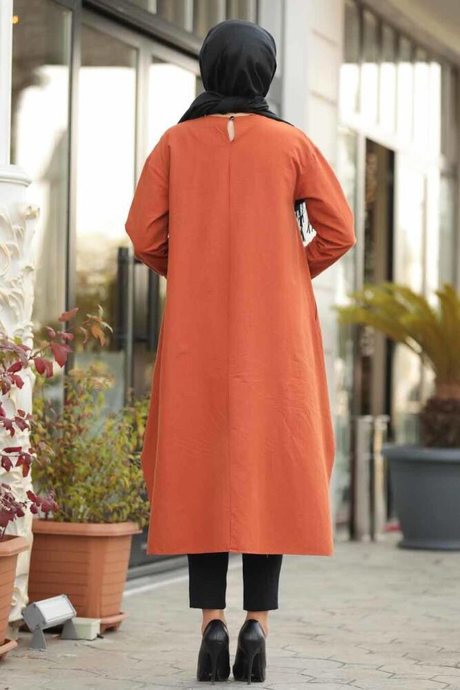 Marron Jaunatre - Neva Style - Tunique Hijab - 1215TB - 2