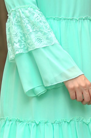 Menthe - Nayla Collection - Robe Hijab 100415MINT - Thumbnail