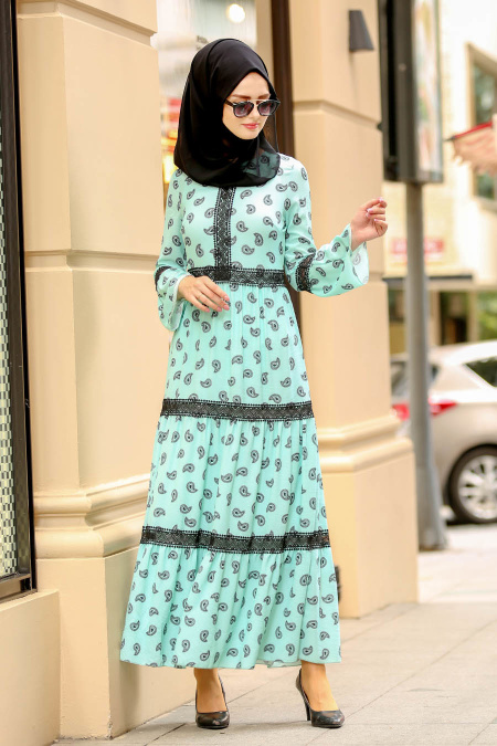 Menthe - Nayla Collection - Robe Hijab 100435MINT