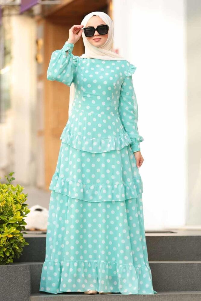 Menthe - Nayla Collection - Robe Hijab - 1225MINT - 1