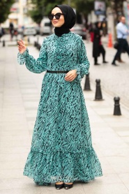 Menthe - Nayla Collection - Robe Hijab - 1232MINT - Thumbnail