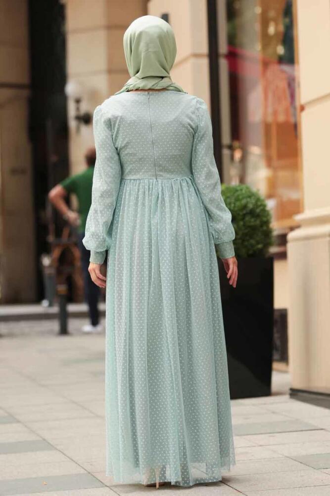 Menthe - Nayla Collection - Robe Hijab - 1325MINT - 2