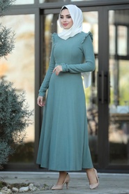 Menthe - Neva Style - Robe Hijab - 22159MINT - Thumbnail