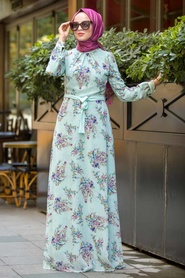 Menthe - Neva Style - Robe Hijab - 815219MINT - Thumbnail