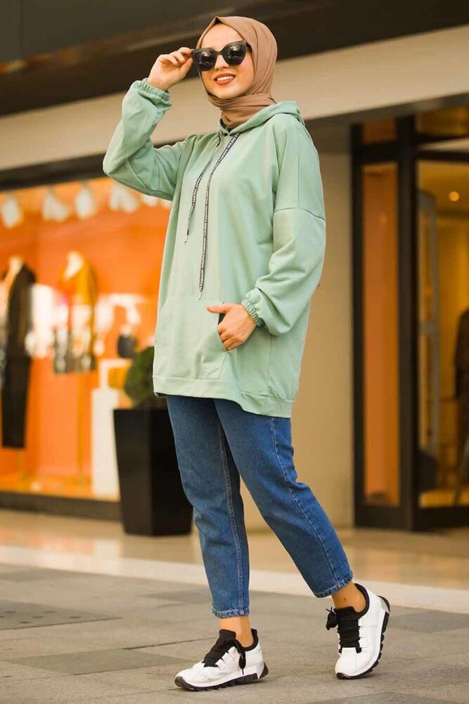 Menthe - Neva Style - Sweat-shirt hijab - 41251MINT - 1