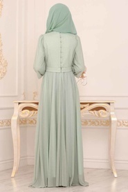 Menthe - Tuay - Robe de Soirée Hijab - 30632MINT - Thumbnail