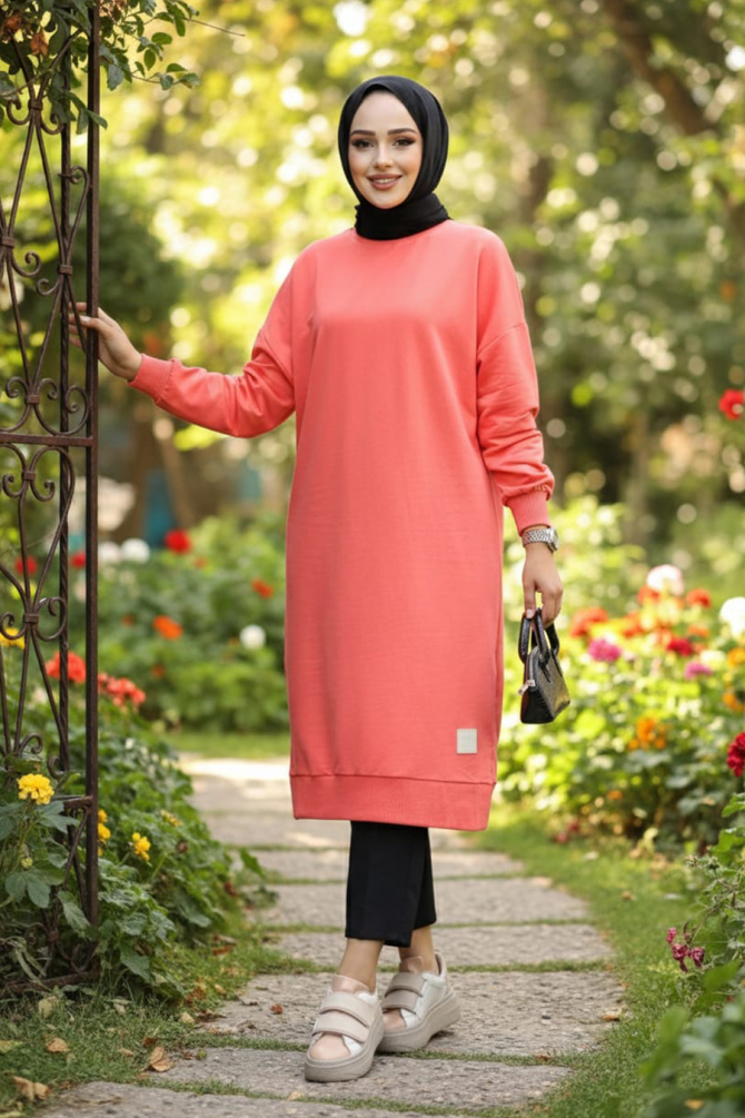 Mercan Tesettür Tunik 30645MR - 1