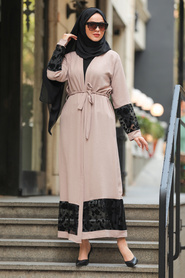 Mink Hijab Abaya Suit 221146V - Thumbnail