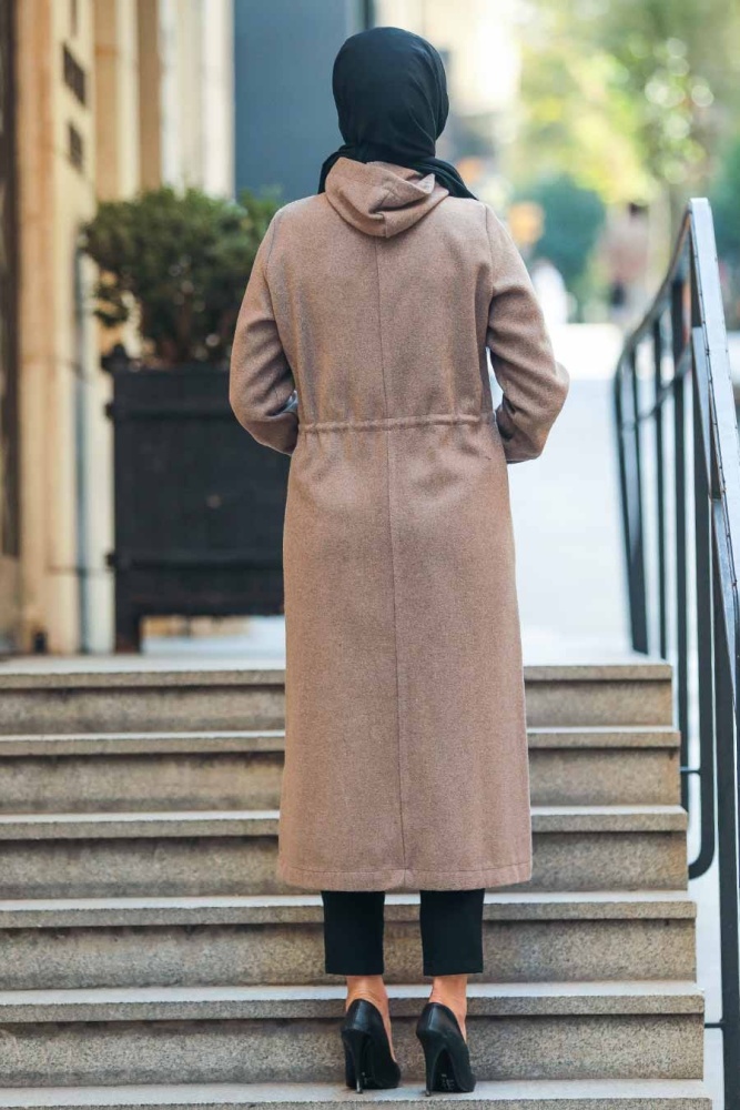 Mink Hijab Coat 5565V - 3