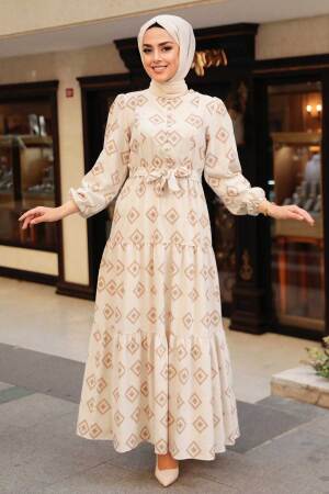 Mink Hijab Dress 10229V - 2