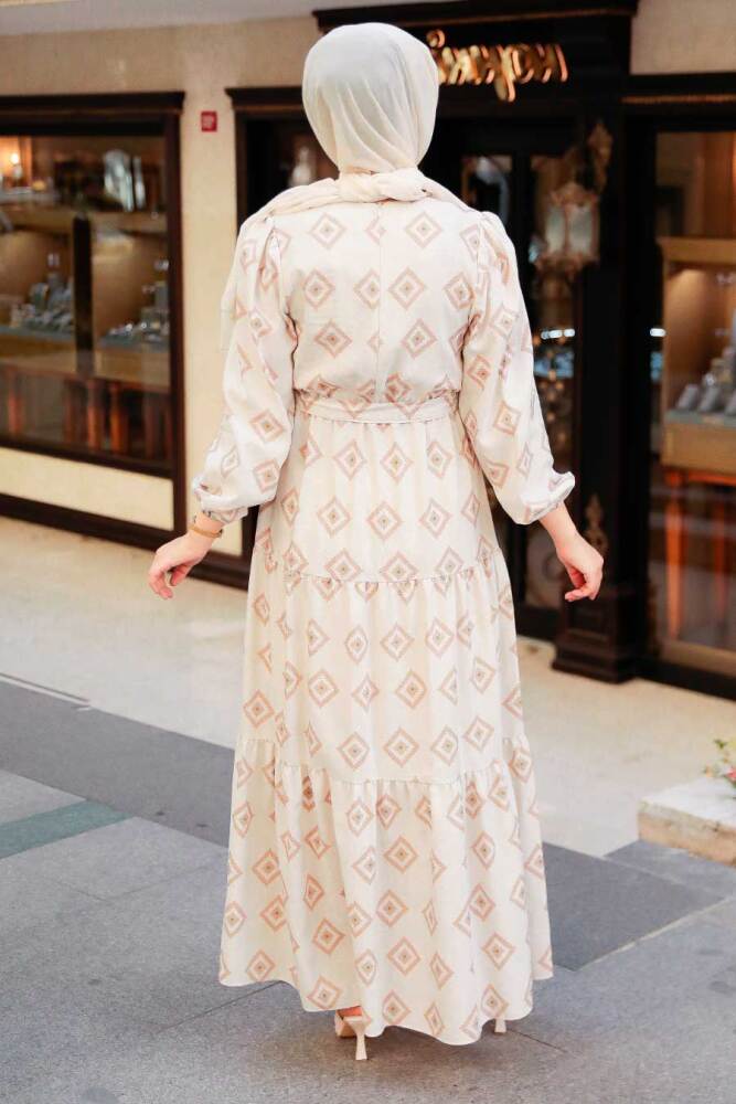 Mink Hijab Dress 10229V - 3