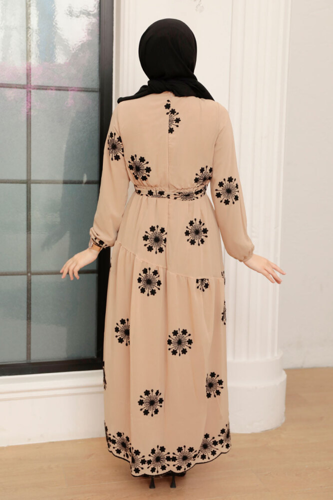 Mink Hijab Dress 1332V - 3