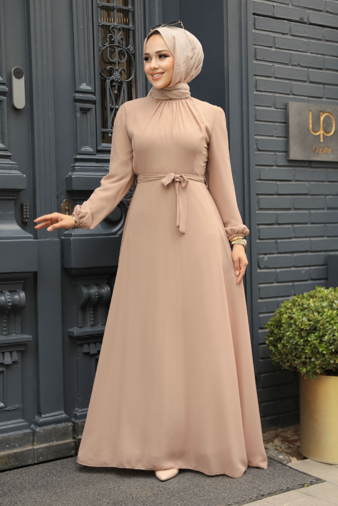 Mink Hijab Dress 27922V - 1