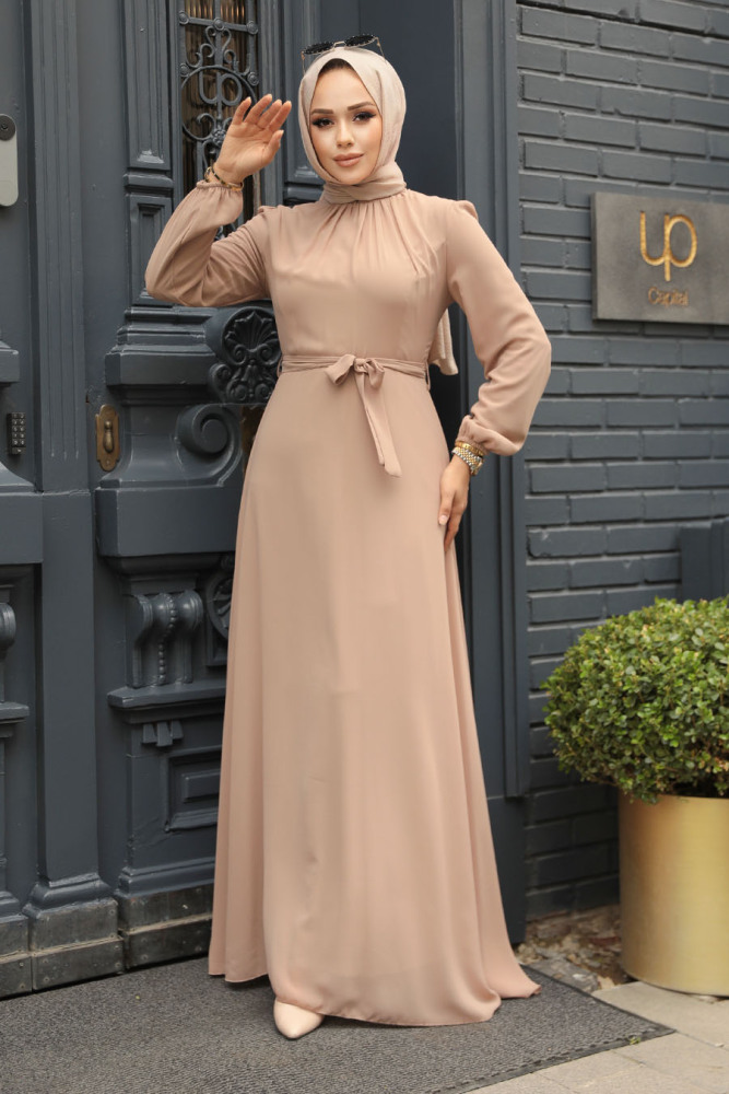 Mink Hijab Dress 27922V - 2