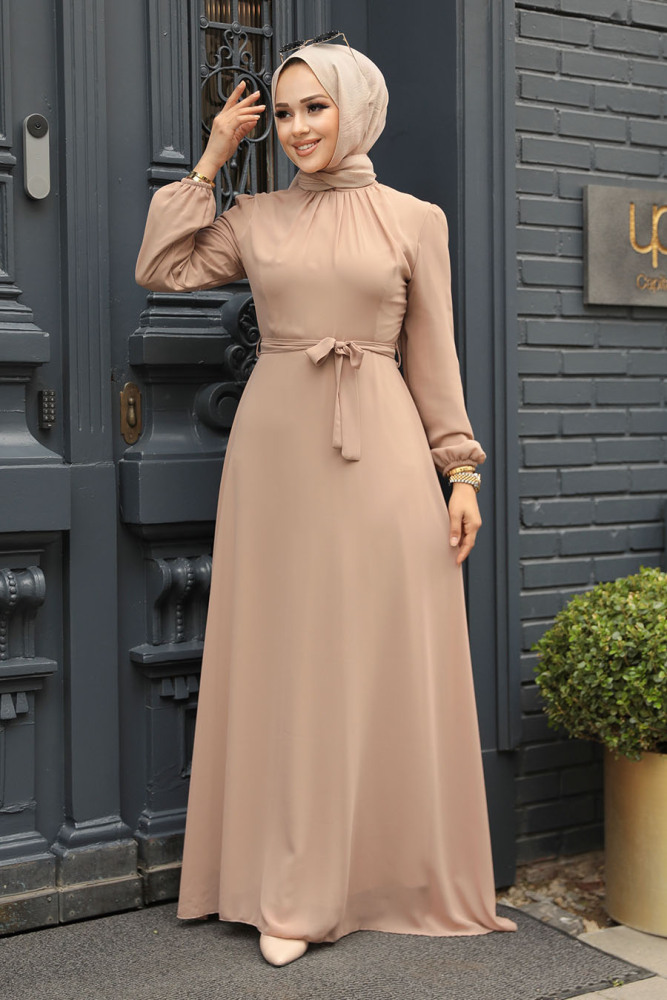 Mink Hijab Dress 27922V - 3