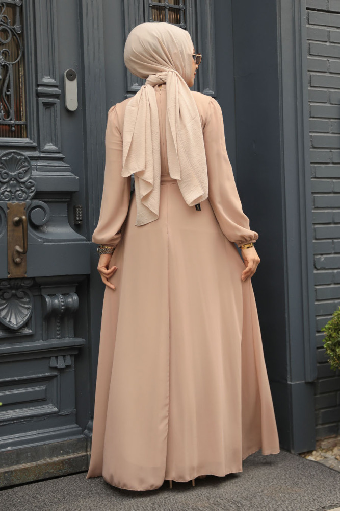 Mink Hijab Dress 27922V - 4