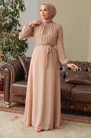 Mink Hijab Dress 27922V - Thumbnail
