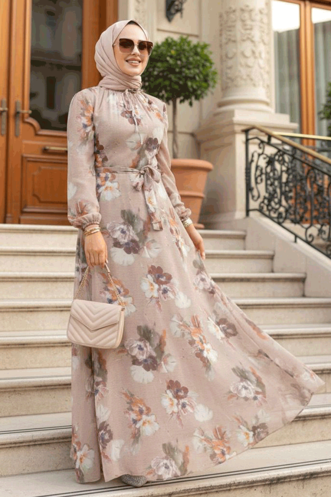 Mink Hijab Dress 27926V - 1