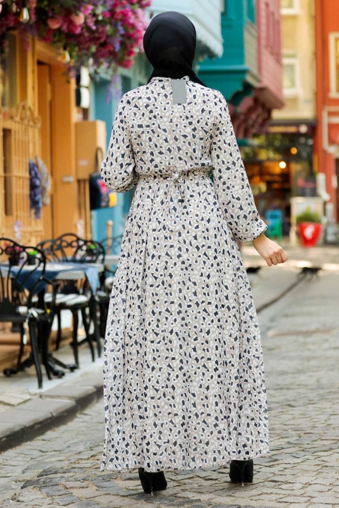 Mink Hijab Dress 3050V - 2