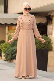 Mink Hijab Dress 33360V - Thumbnail