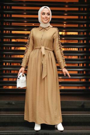 Mink Hijab Dress 3434V - 2