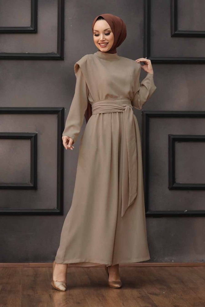 Mink Hijab Dual Suit Dress 1471V - 1