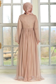 Neva Style - Stylish Mink Modest Evening Gown 54230V - Thumbnail