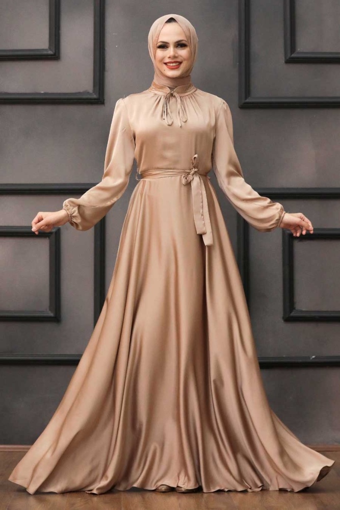Neva Style - Long Mink Muslim Prom Dress 25130V - 1