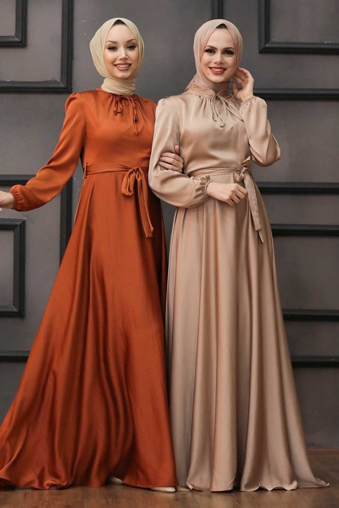Neva Style - Long Mink Muslim Prom Dress 25130V - 2