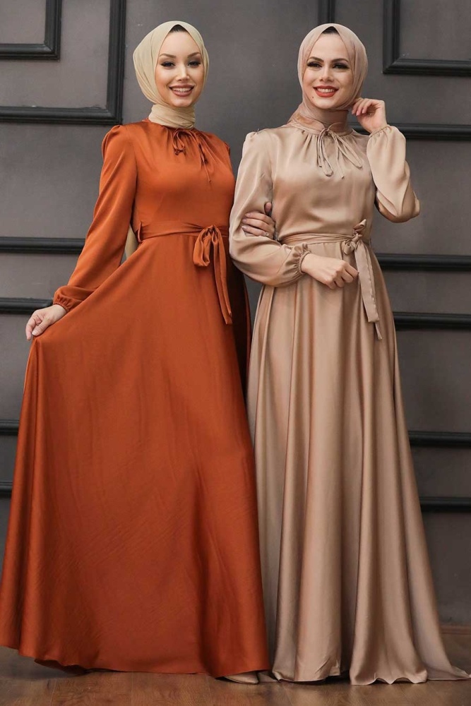 Neva Style - Long Mink Muslim Prom Dress 25130V - 3