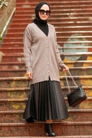 Mink Hijab Knitwear Cardigan 2438V - Thumbnail