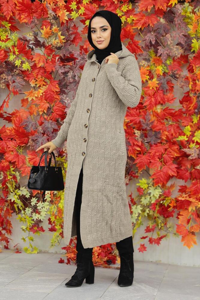Mink Hijab Knitwear Cardigan 70250V - 2