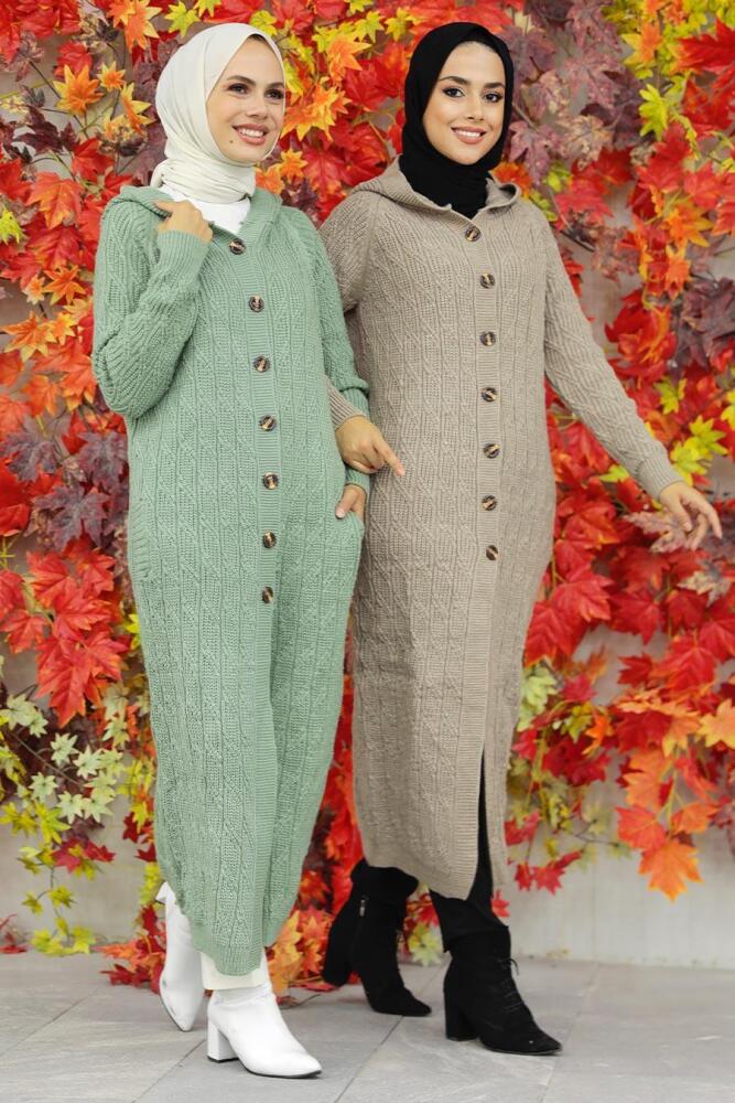 Mink Hijab Knitwear Cardigan 70250V - 4